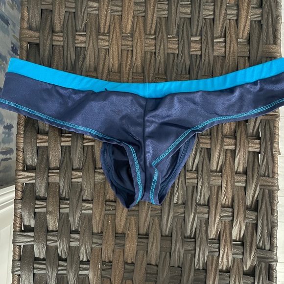 2XIST Men's Blue Swim Briefs - Picture 2 of 2